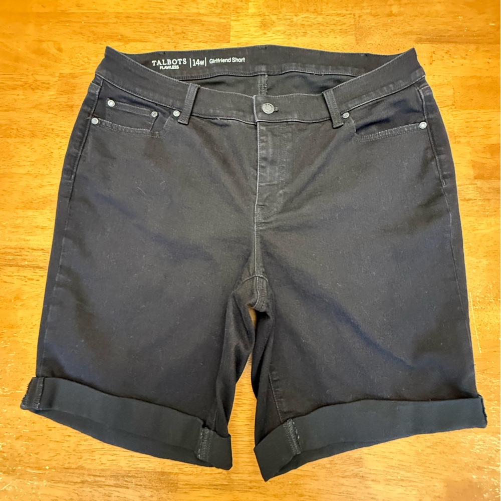 Talbots Dark Denim Girlfriend Shorts